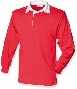Front Row FR100 - Camiseta de Rugby Clásica Rojo