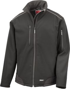 Result R124 - Chaqueta Softshell Workwear Antidesgarros Black/Black