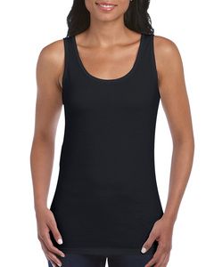 Gildan 64200L - Camiseta SIN MANGAS de Softstyle® Negro