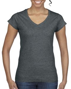 Gildan 64V00L - Camiseta mujer cuello en V Softstyle®  Dark Heather