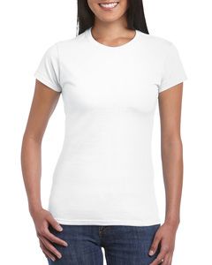 Gildan 64000L - Camiseta de manga corta Mujer Blanco