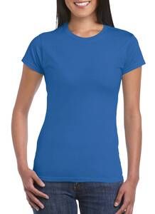 Gildan 64000L - Camiseta de manga corta Mujer Real Azul