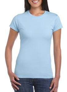 Gildan 64000L - Camiseta de manga corta Mujer Azul claro