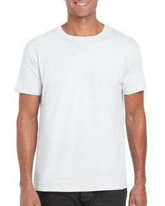 Gildan 64000 - Camiseta Hilada en Anillo Blanco