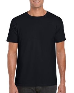 Gildan 64000 - Camiseta Hilada en Anillo Negro