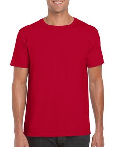Gildan 64000 - Camiseta Hilada en Anillo Cherry Red