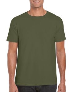 Gildan 64000 - Camiseta Hilada en Anillo Military Green
