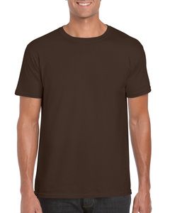 Gildan 64000 - Camiseta Hilada en Anillo Chocolate Negro