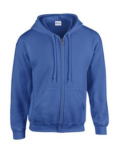 Gildan 18600 - Sudadera Heavyweight con Capucha y Cremallera Completa Real Azul