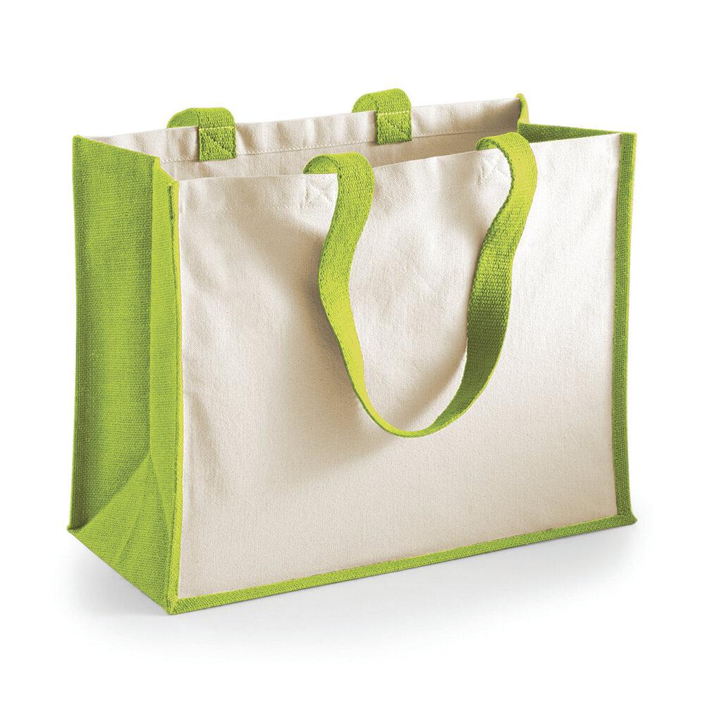 Westford mill WM422 - Bolsa clásica de compras de yute fácil de imprimir