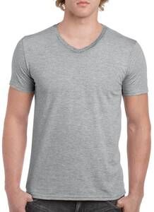 Gildan GI64V00 - Camiseta cuello V para hombre 100% algodón Sport Grey