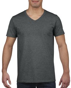 Gildan GI64V00 - Camiseta cuello V para hombre 100% algodón Dark Heather