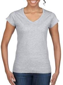 Gildan GI64V00L - Camiseta Softstyle Con Cuello En V Para Mujeres Sport Grey