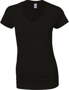 Gildan GI64V00L - Camiseta Softstyle Con Cuello En V Para Mujeres Black/Black