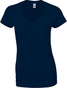 Gildan GI64V00L - Camiseta Softstyle Con Cuello En V Para Mujeres Navy/Navy