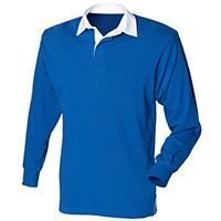 Front Row FR109 - Camiseta Clásica de Rugby para Chicos Real Azul