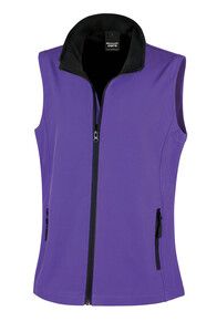 Result R232F - Chaleco Softshell Core para Damas de fácil impresión Purple/ Black