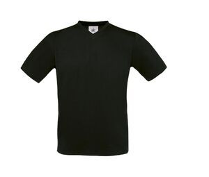B&C BC163 - Camiseta Exact Con Cuello En V Negro