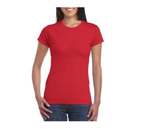 Gildan GN641- Camiseta de Manga Corta Mujer Rojo