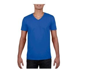 Gildan GN646 - Camiseta Cuello V Gildan - Softstyle™ Real Azul