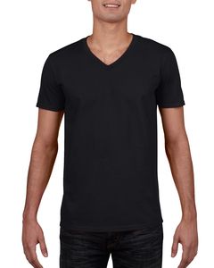Gildan GN646 - Camiseta Cuello V Gildan - Softstyle™ Negro