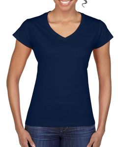 Gildan GN647 - Camiseta Cuello V para Mujer Softstyle Marina