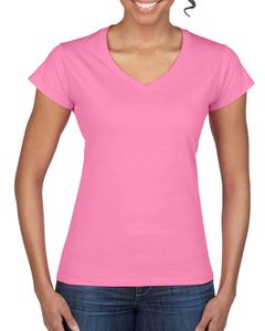 Gildan GN647 - Camiseta Cuello V para Mujer Softstyle Azalea