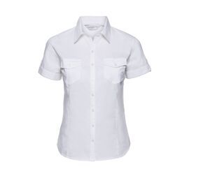 Russell Collection JZ19F - Camisa Roll Sleeve para mujer