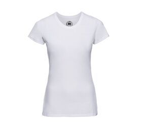 Russell JZ65F - Camiseta de manga corta para mujer HD Blanco