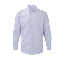 Russell Collection JZ932 - Camisa manga Larga Easy Care Oxford Oxford Blue