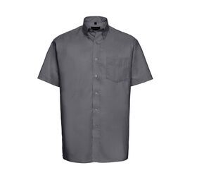 Russell Collection JZ933 - Camisa manga Corta Easy Care Oxford Plata