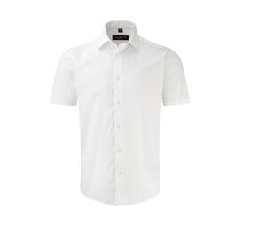 Russell Collection JZ947 - Camisa Manga Corta entallada Blanco