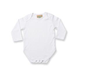 Larkwood LW052 - Mameluco Manga Larga para bebe Blanco