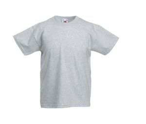 Fruit of the Loom SC231 - Camiseta Niño Manga Corta Gris mezcla