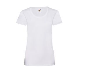 Fruit of the Loom SC600 - Camiseta Slim para Mujer Blanco