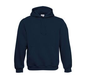 B&C BC510 - Sudadera con capucha de algodón con bolsillo de canguro para hombre Marina