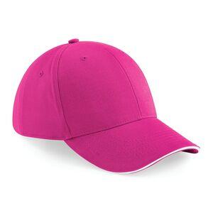 Beechfield BF020 - Gorra deportiva de 6 paneles Fuchsia/white