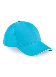 Beechfield BF020 - Gorra deportiva de 6 paneles Surf Blue/White