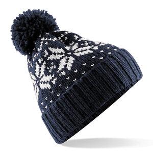 Beechfield BF456 - Gorro de copo de nieve French marino / Blanco