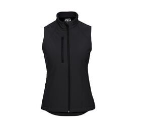 Russell JZ41F - Chaleco Softshell para mujer Negro