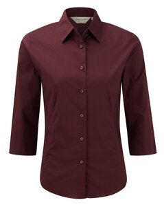 Russell Collection JZ46F - Camisa de Mangas 3/4 para mujer Port