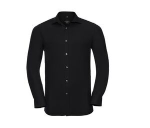 Russell Collection JZ960 - Camisa Stretch En Lycra® Para Hombre Negro