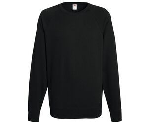 Fruit of the Loom SC360 - Sudadera Raglan lightweight para hombre Negro