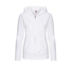 Fruit of the Loom SC375 - Sudadera con capucha Premium 70/30 para mujer Blanco