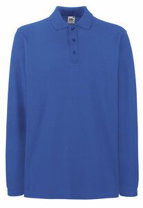 Fruit of the Loom SC384 - Camiseta Polo Manga Larga Premium (63-310-0) Azul royal