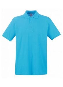Fruit of the Loom SC385 - Camiseta Basica Polo Premium Azure Blue