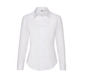Fruit of the Loom SC401 - Camisa Manga Larga Oxford Para Mujer Blanco