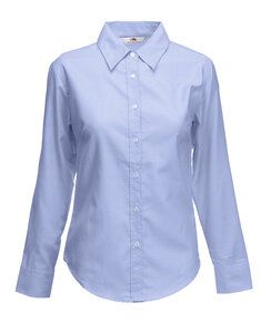 Fruit of the Loom SC401 - Camisa Manga Larga Oxford Para Mujer Oxford Blue