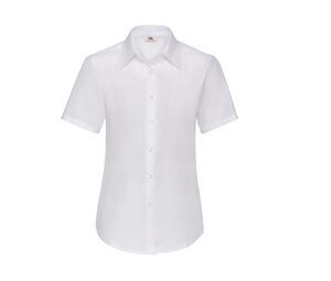 Fruit of the Loom SC406 - Camisa Manga Corta Oxford Para Mujer (65-000-0) Blanco