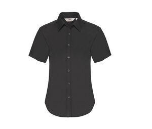 Fruit of the Loom SC406 - Camisa Manga Corta Oxford Para Mujer (65-000-0) Negro